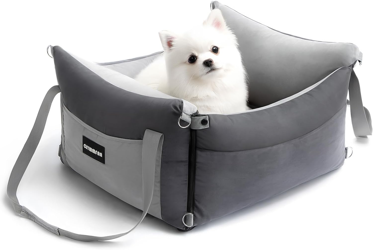 Seggiolino auto per cani di piccola taglia e media sotto i 15 kg, con zona di riposo allungabile, rimovibile e lavabile