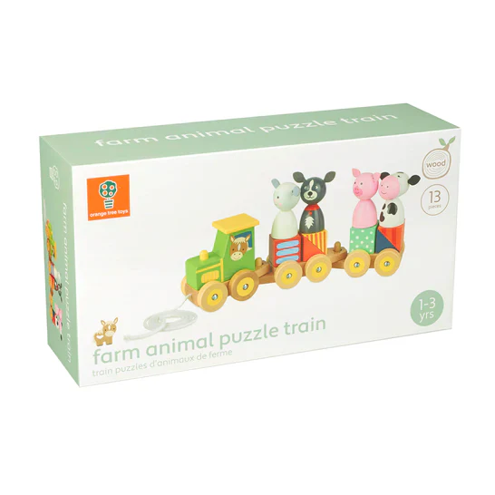 Irish Creative Stamping Farm Animal Puzzle Train