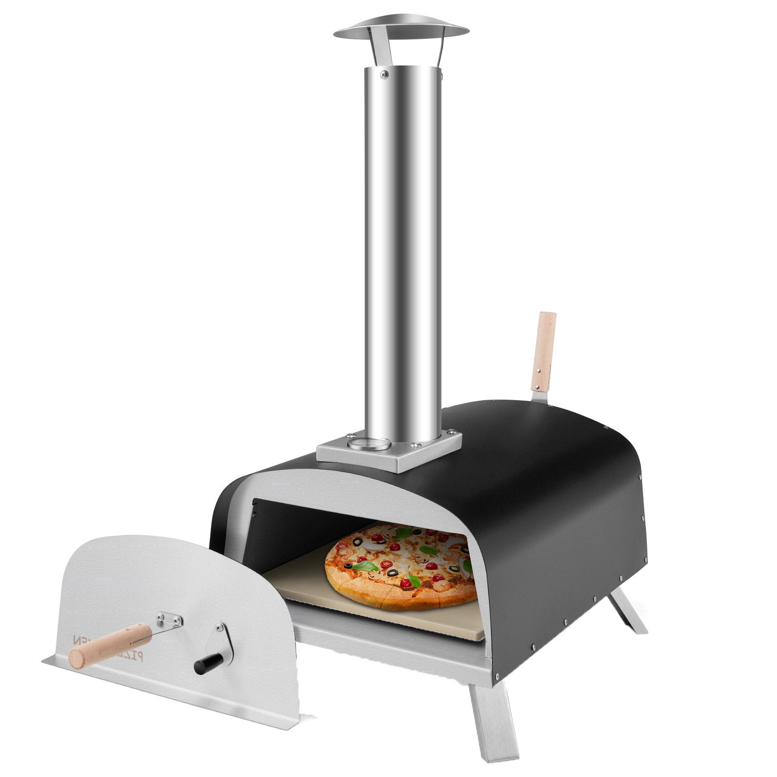 Pizzaofen Holzofen mit 33 cm Pizzastein