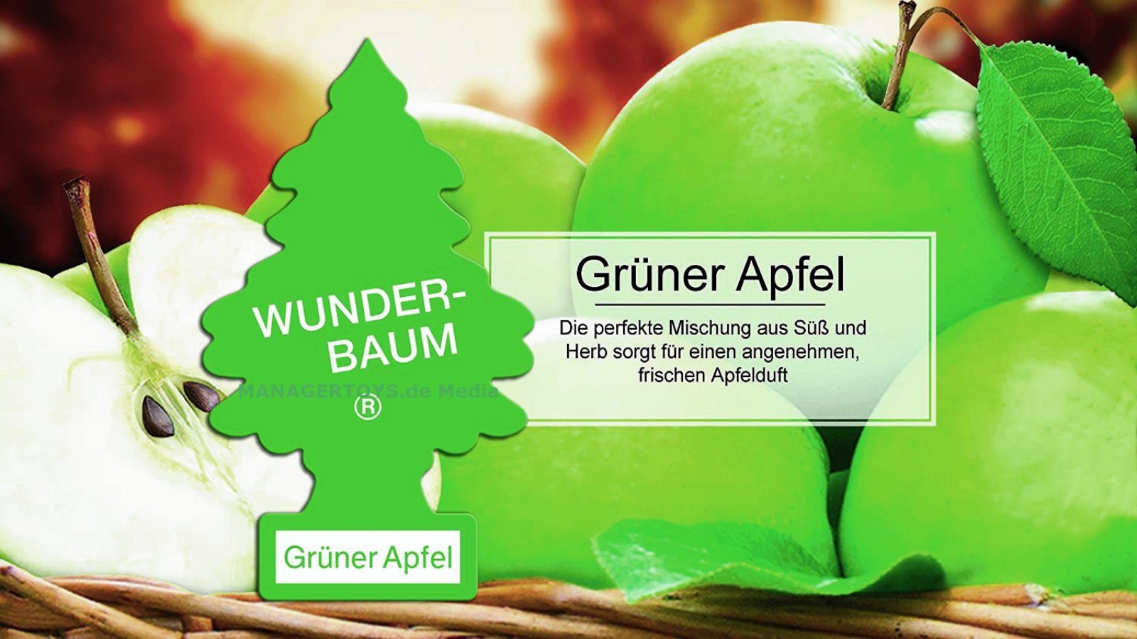 Luftreiniger Apfel 3er Duftbäumchen Wunderbaum 3 Set Lufterfrischer Green Apple