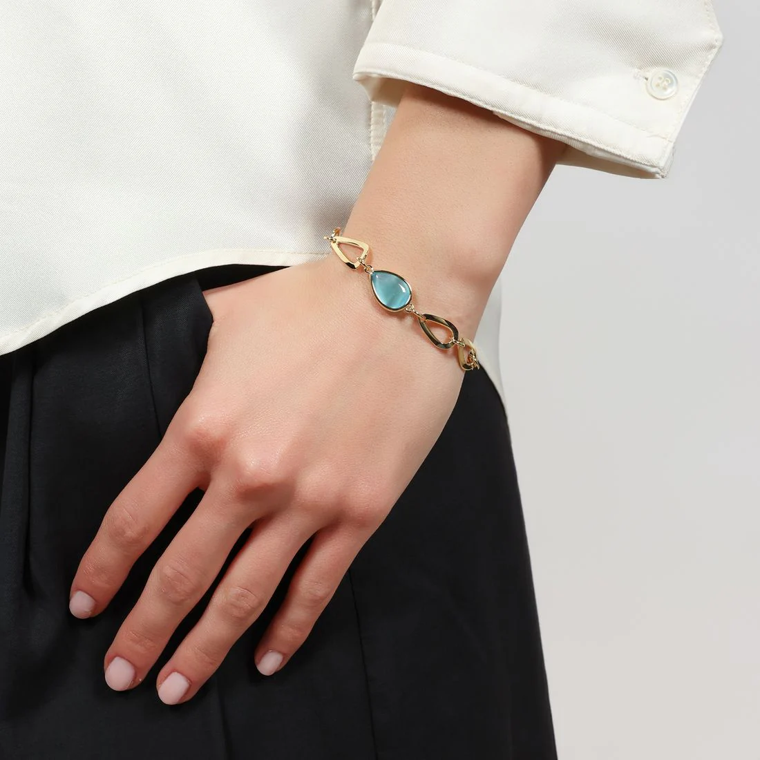 Bracciale Unoaerre Joya goccia azzurra 2825