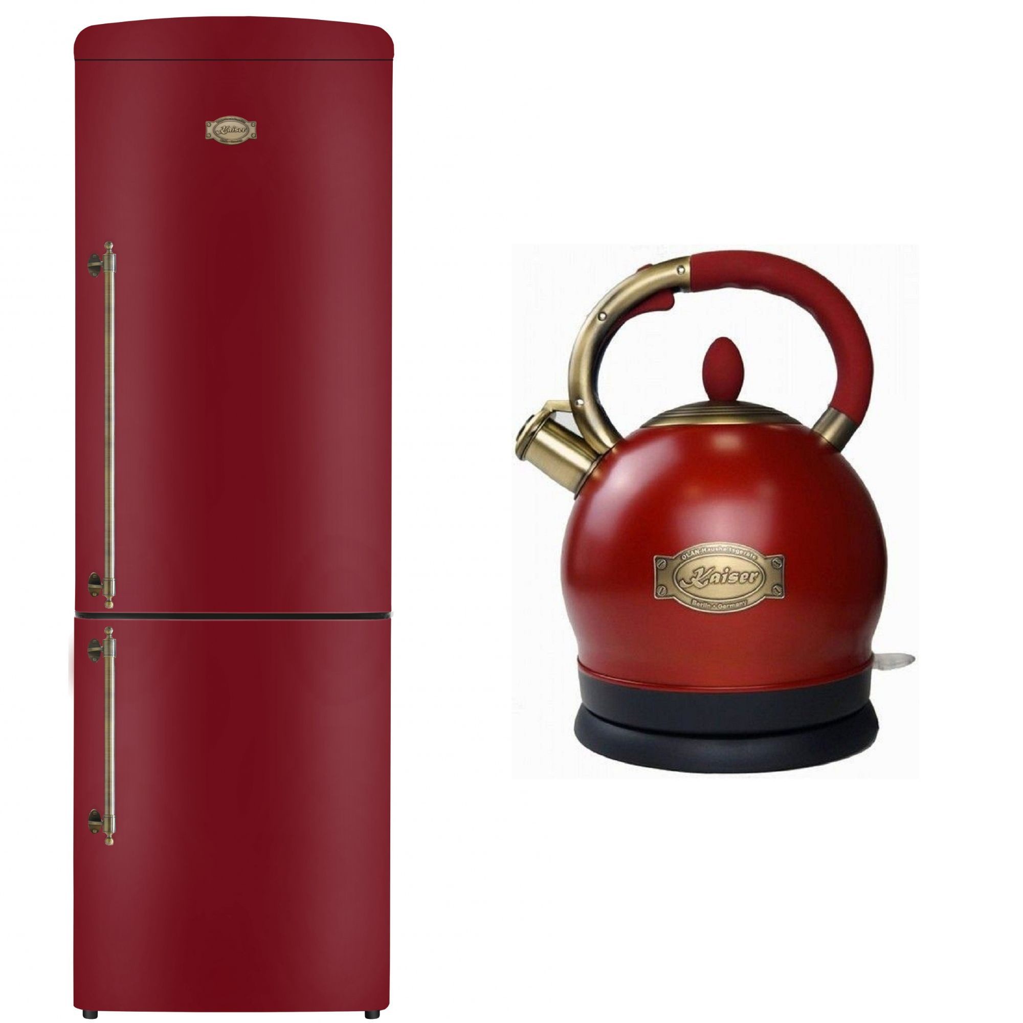 Kühl-/Gefrierkombination Kühlschrank 60 cm breit, 330 L, NoFrost, 199 cm, Touchsteuerung KK 60825 RotEm