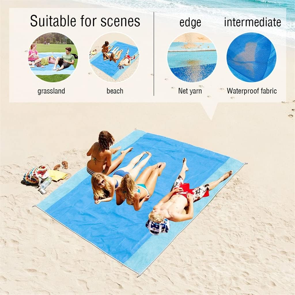 Sand Beach Tragbares Anti-Sand-Handtuch Strandtücher Decke Strandmatte Reise-Sommermatte Großes Strandtuch (D 1ps)
