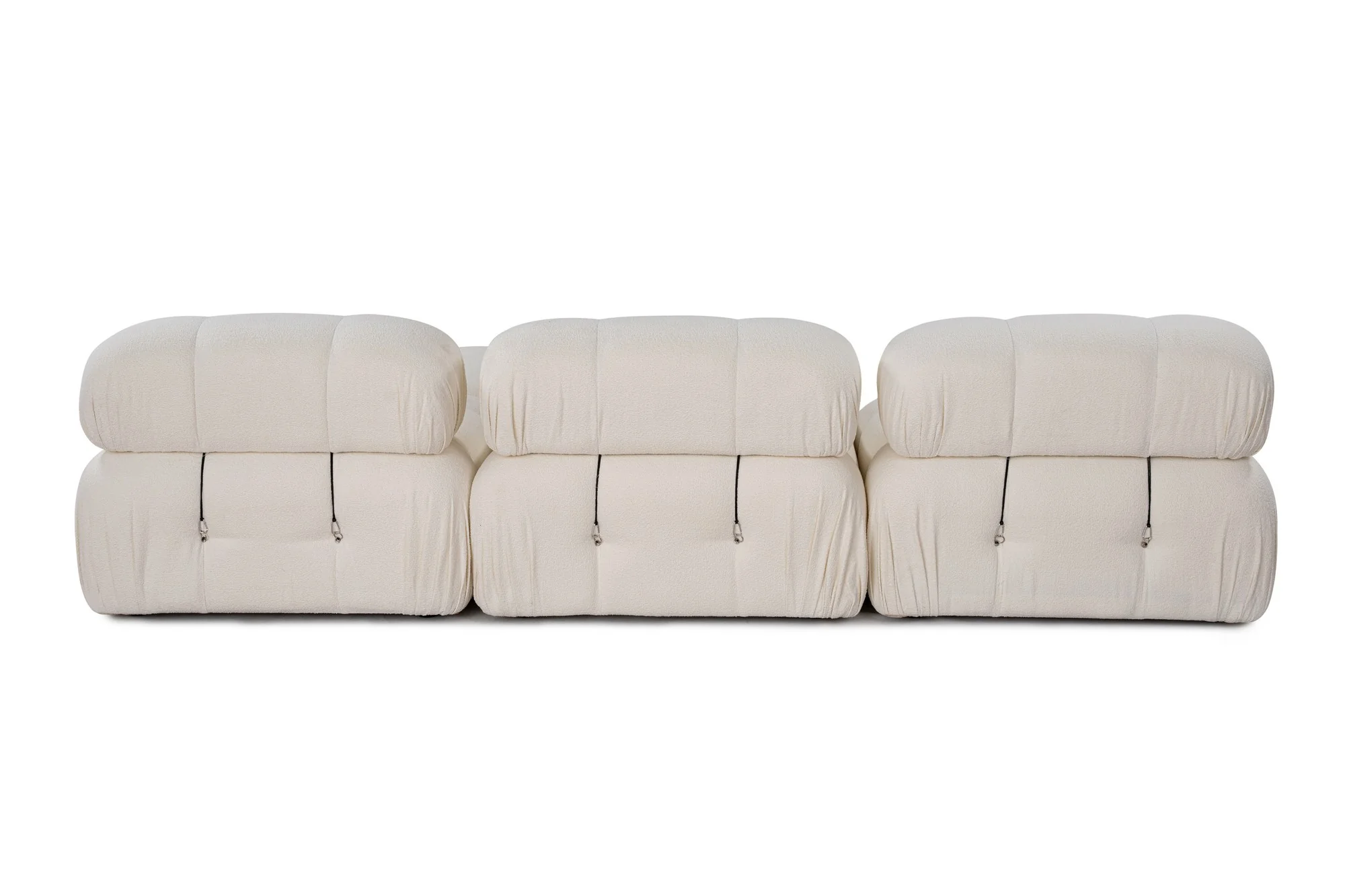 Bubble Beige L1 Ecksofa - Weiss