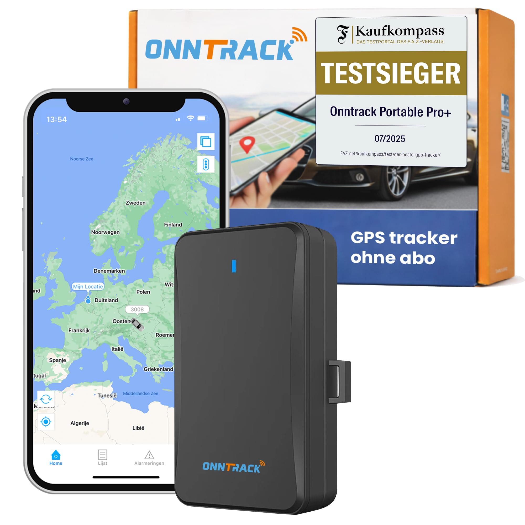 GPS Tracker Auto mit Echtzeit-Ortung und App-Steuerung, 4G LTE Peilsender ohne Abo, bis zu 90 Tage Akkulaufzeit und Manipulationsalarm