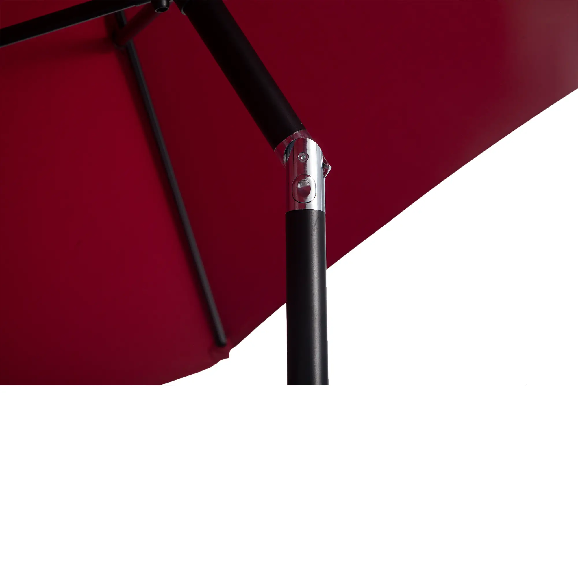 Outsunny Parasol Kantelfunctie Handslinger Aluminium Rood