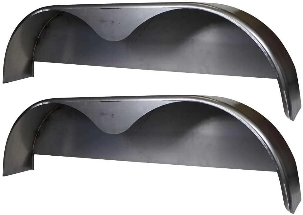 72×10-3/4 Tandem Axle Steel Trailer Fender with Back Plate Welded In (2-Pack)