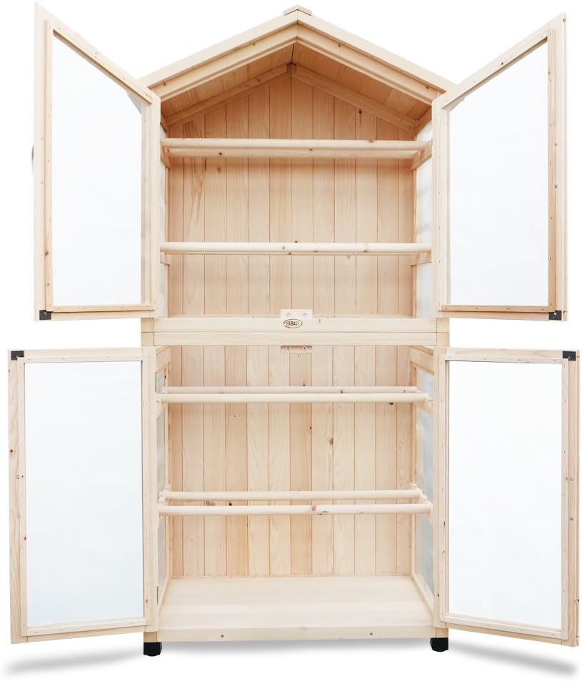 HABAU 2842 Trocknungs Freezer Wood, Nature, B x T x H 86 x 50 x 165 cm