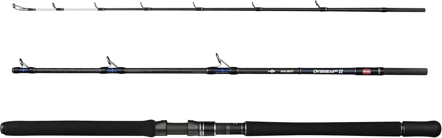 Penn Overseas XT II Heilbutt-Angelrute | Salzwasser-Casting-Rute für Monster-Heilbutt und Großfisch | Leichter Blank aus hochmoduligem Carbon | Mehrere Größen