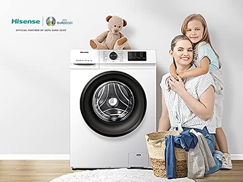 Hisense WFVB7012EM Front Load Washing Machine 7 kg 1200 rpm 15 Programs Steam LED Display Rapid Program Delay Start Child Lock