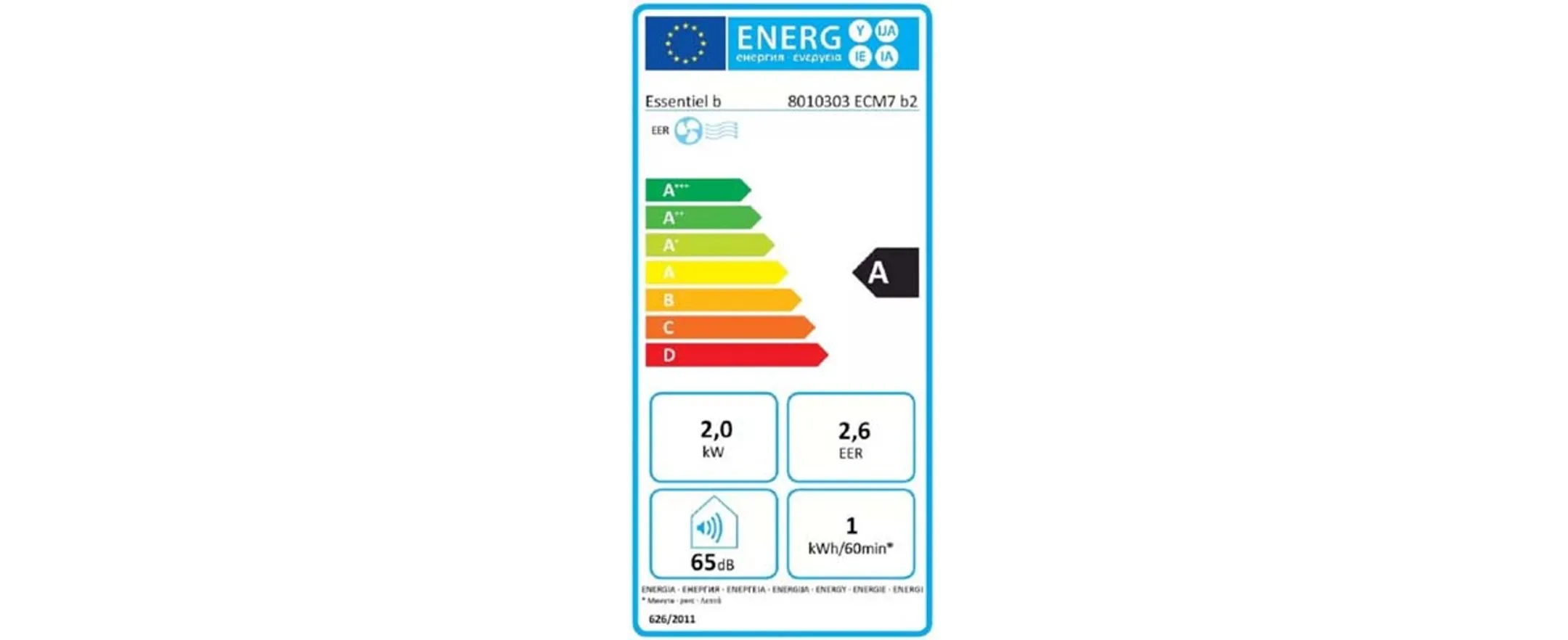 Essentiel-B Mobiele airco ECM7b2