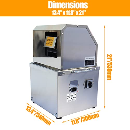 LGXEnzhuo 110V Electric Sugar Cane Press Juicer Machine, 800W Stainless Steel Desktop Sugarcane Juicing Crusher Extractor, with 3 Rollers for Home and Commercial: Home & Kitchen