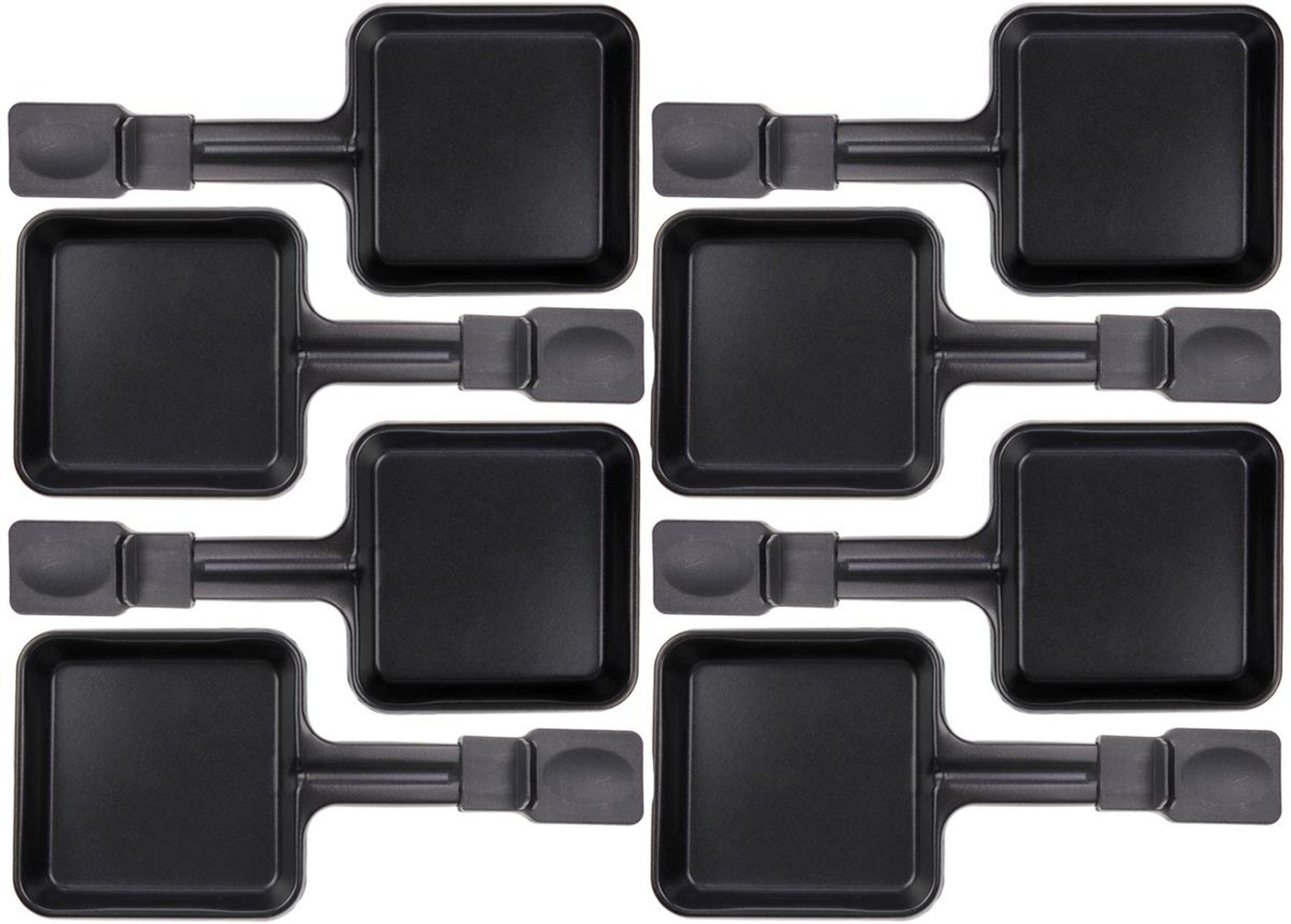 Raclettepfännchen 8x Raclette Pfännchen 23178 10x10cm, Antihaftbeschichtung, Universell