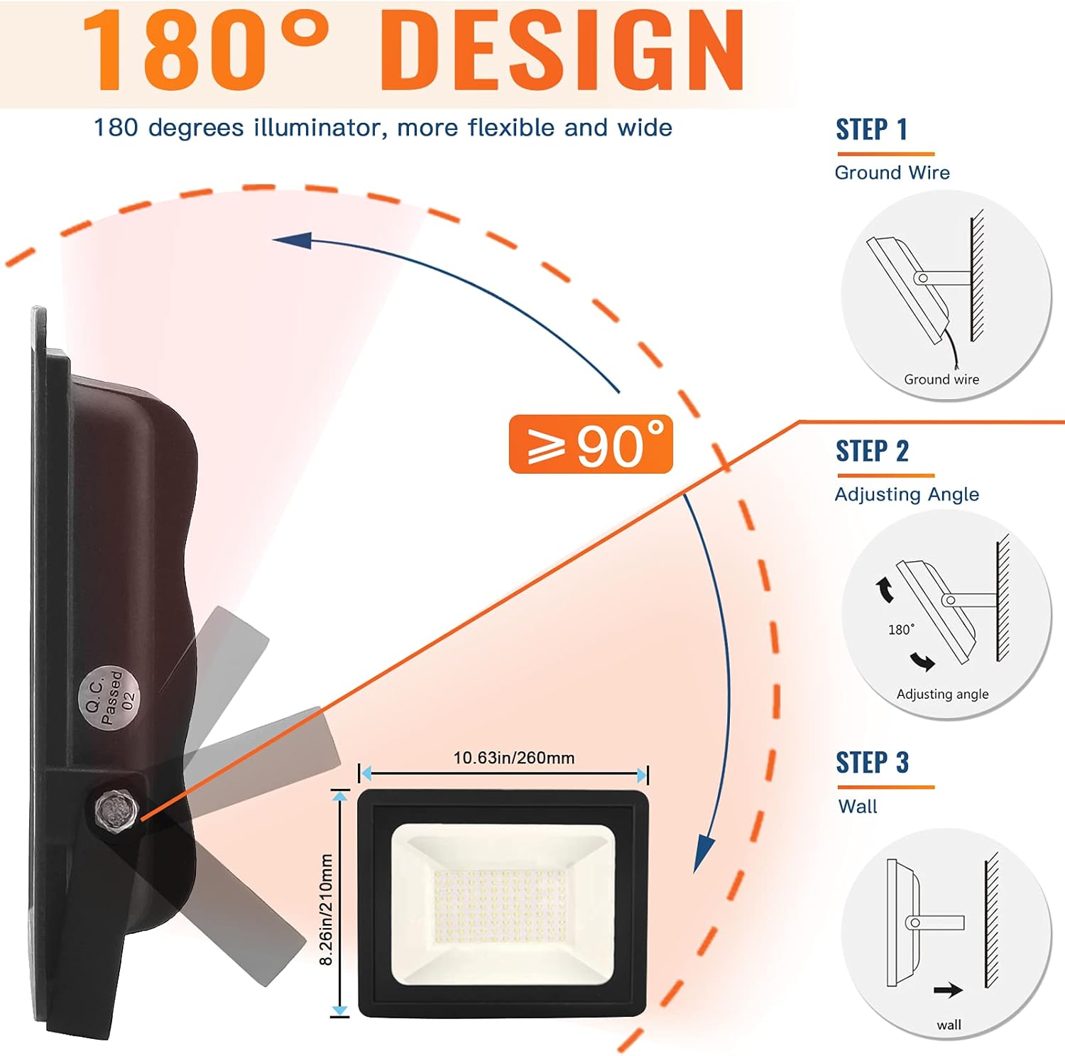 LED Strahler Außen 100W 10 Stück, LED Strahler Flutlicht 100W, 10000LM Superhell Außenstrahler 6000K Kaltweiß Fluter Flutlicht IP66 Wasserdicht Aussenstrahler, Außenlampe Hinterhof, Garage, Flur