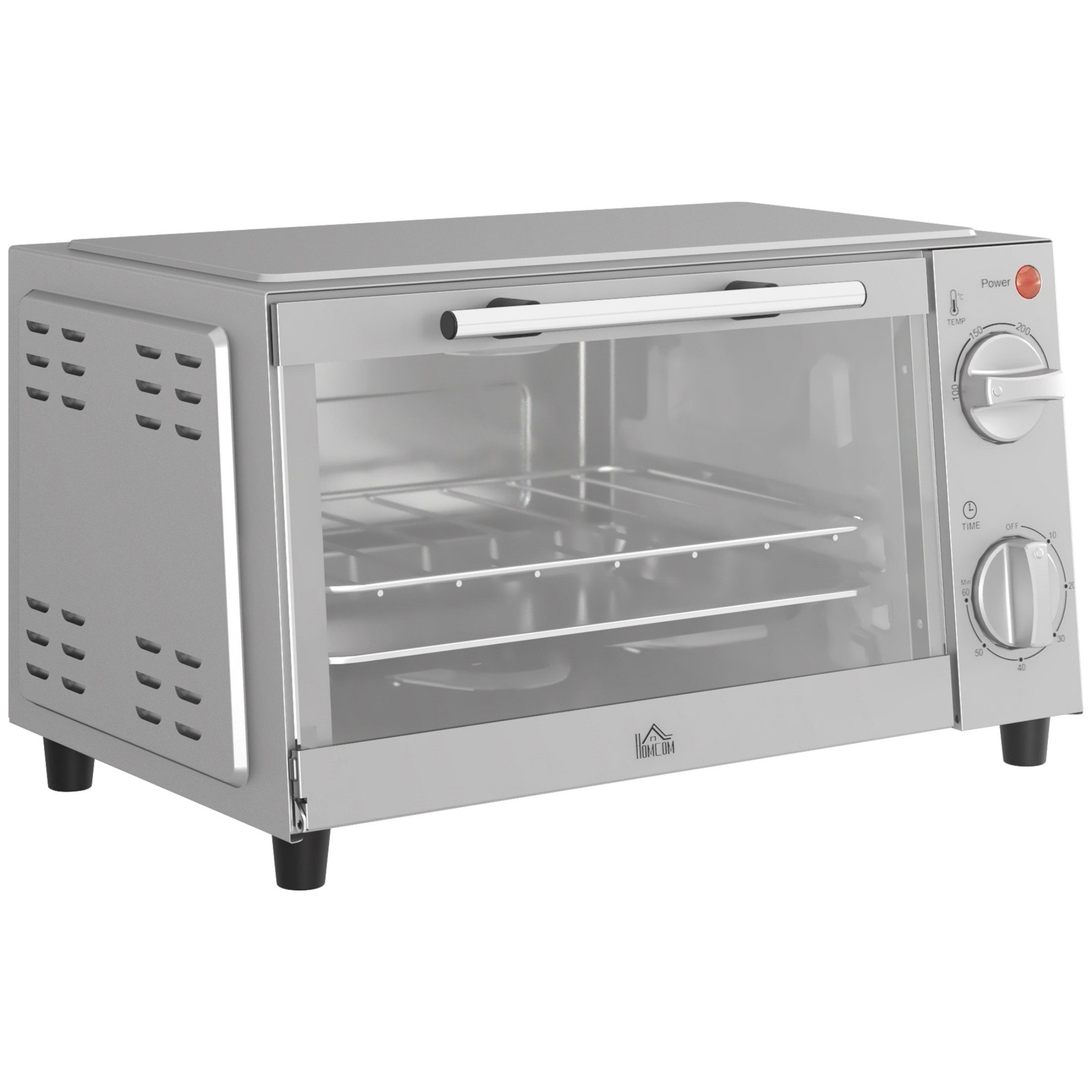 Minibackofen 9L Minibackofen 750W Kompakter Mini Elektro-Ofen mit 100–230 °C