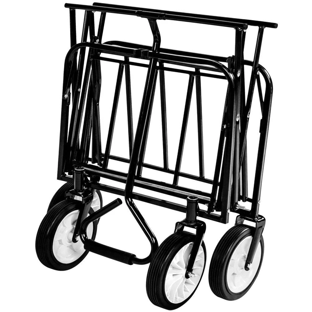 Carrello da giardino pieghevole 80 kg attrezzi da giardinaggio verdi