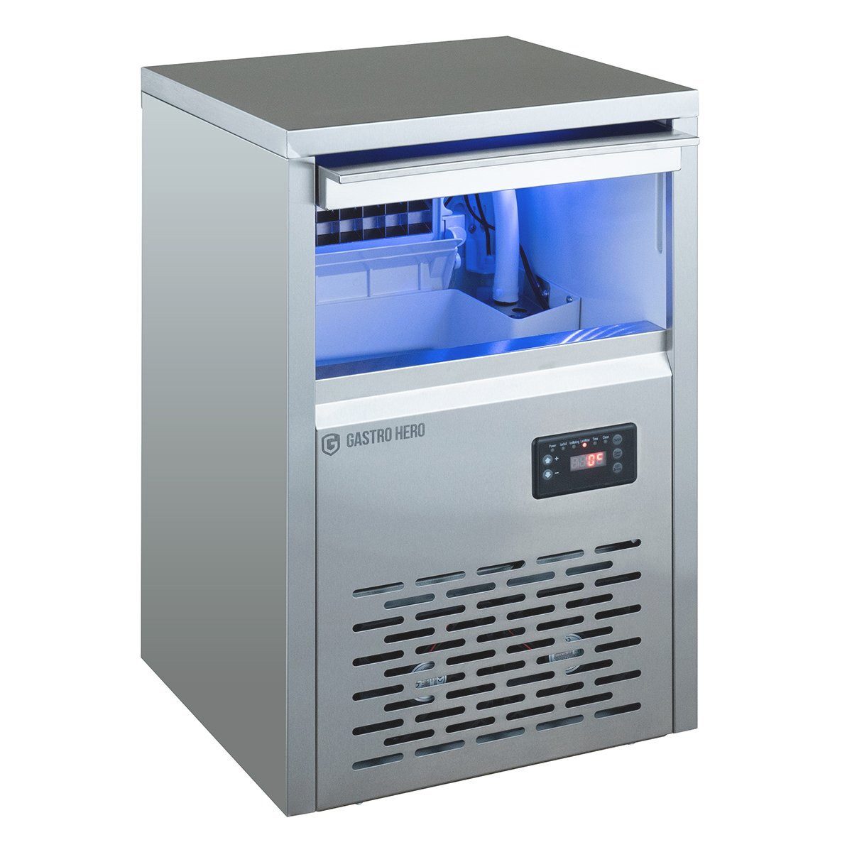 Elektrischer Eiswürfelbereiter GastroHero Vollwürfel Eisbereiter ECO 30 kg