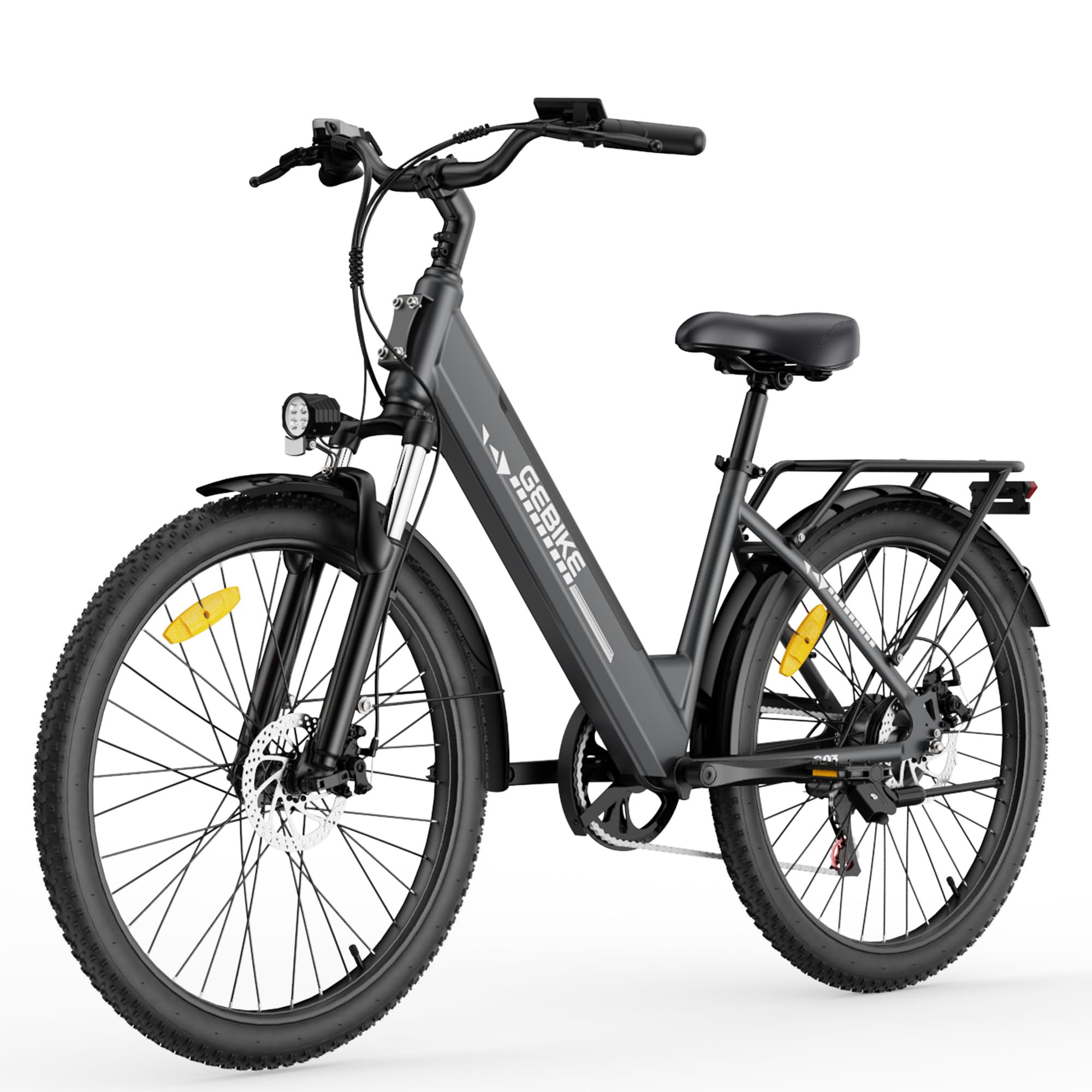 E-Bike 26 Zoll City Elektrofahrrad 250 W Motor 36 V 13 Ah Akku 90 km Reichweite Shimano 7-Gang Tiefeinstieg