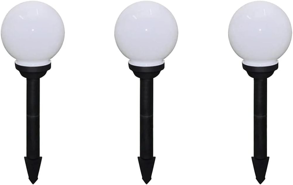 vidaXL 2x Wegeleuchte LED Kugel Solarkugel Gartenlampe Kugelleuchte Außenlampe Solarlampe Solarleuchte Außenleuchte Gartenleuchte 50cm mit Erdspieß