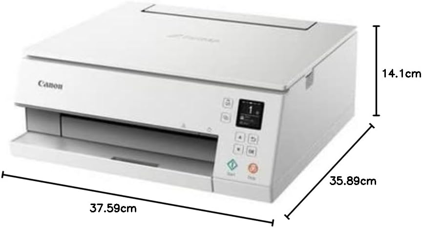 Canon PIXMA TS6350a Drucker Farbtintenstrahl Multifunktionsgerät DIN A4 (Fotodrucker, Scanner, Kopierer, OLED, 4.800x1.200 dpi, USB, WLAN, 5 separate Tinten, Duplexdruck, 2 Papierzuführungen), schwarz