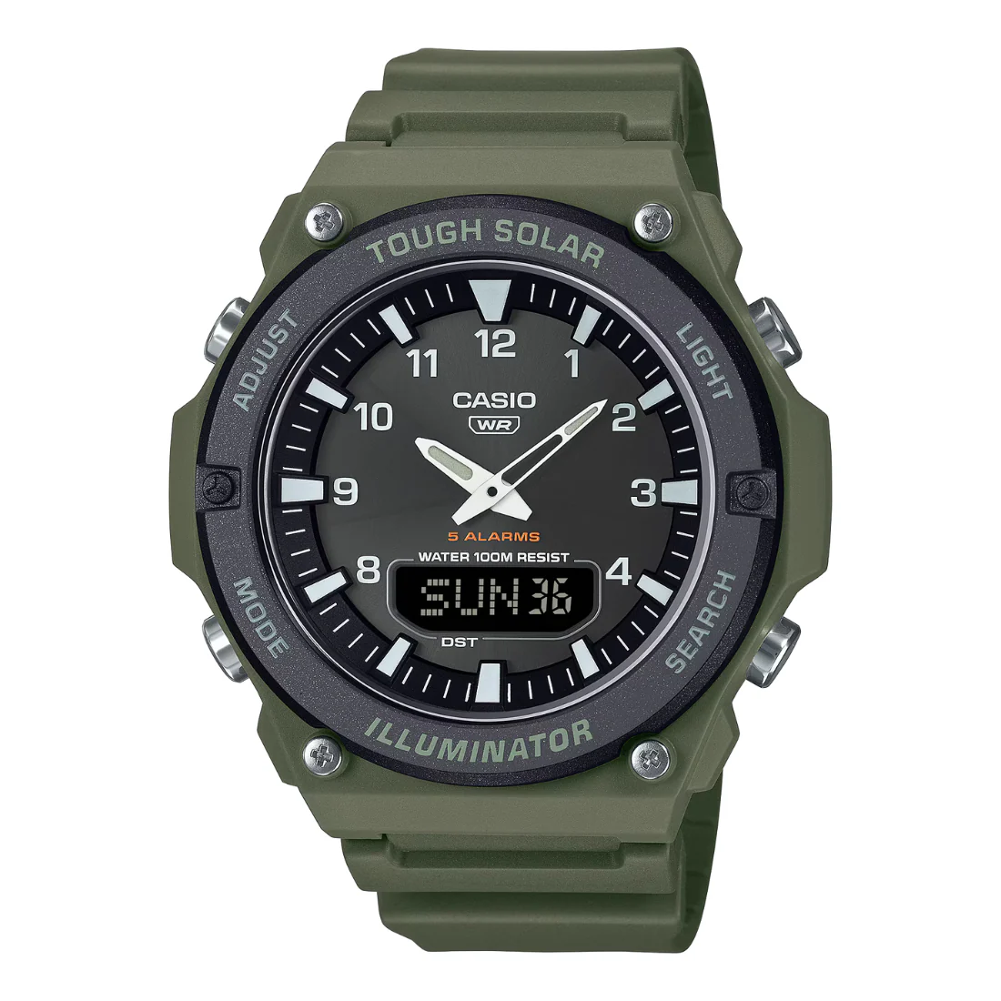 Casio Collection AQ-S820W-3BVEF verde con calendario automatico