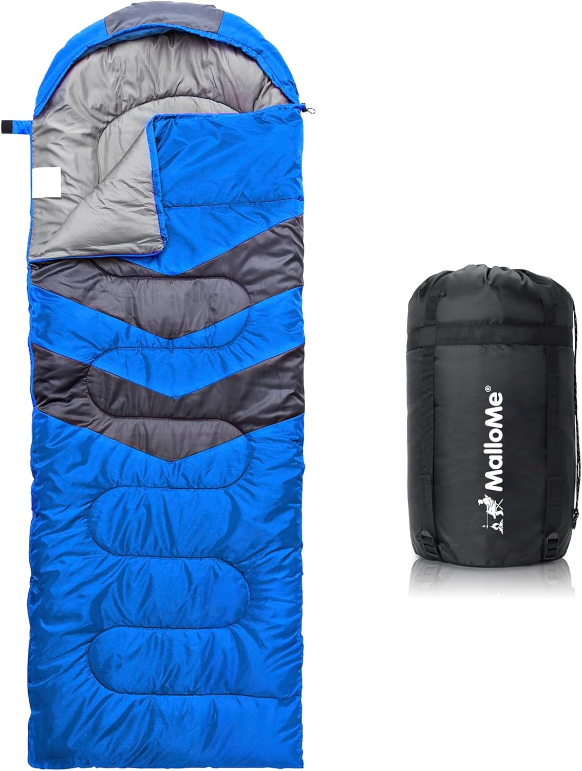 MalloMe Sacco a Pelo Invernale - Sacco a Pelo 4 Stagioni - Per Adulti e Bambini - Sacchi a Pelo Ultraleggero Compatto Primavera Estivo Autunno - Sacco a Pelo Campeggio - Sacco Per Dormire