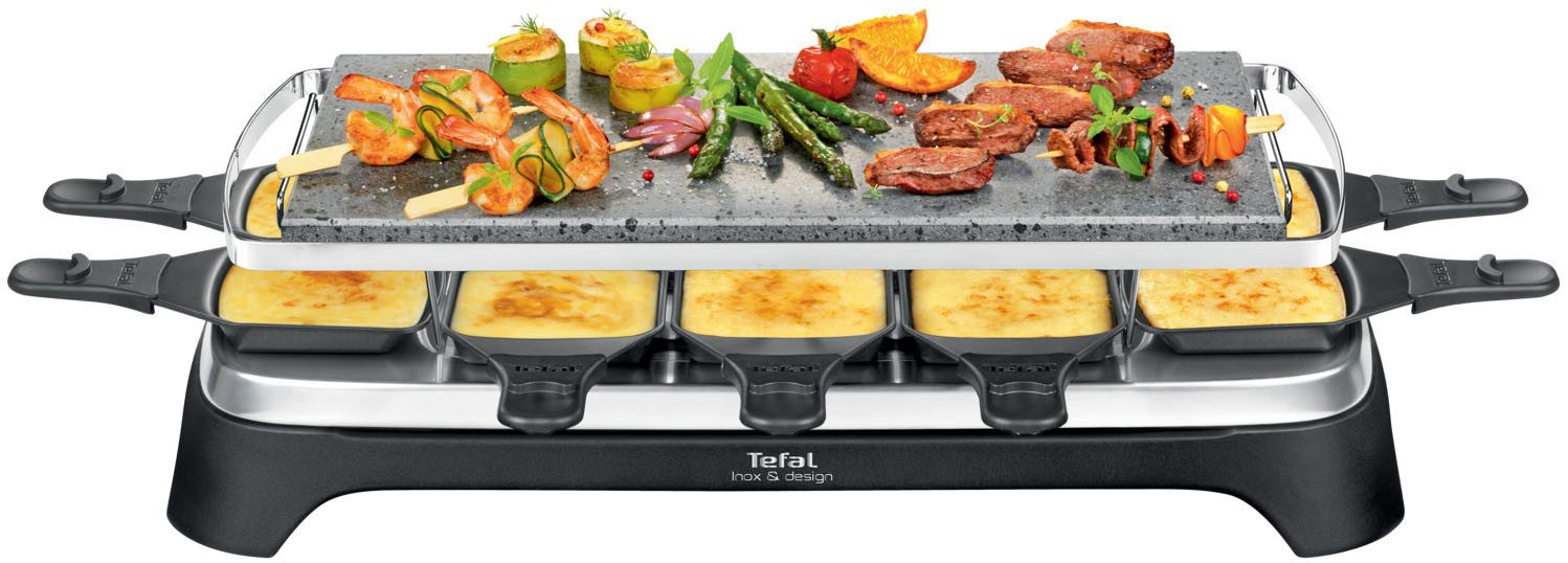 Raclette Pierrade, Naturstein, spülmaschinengeeignete Pfännchen