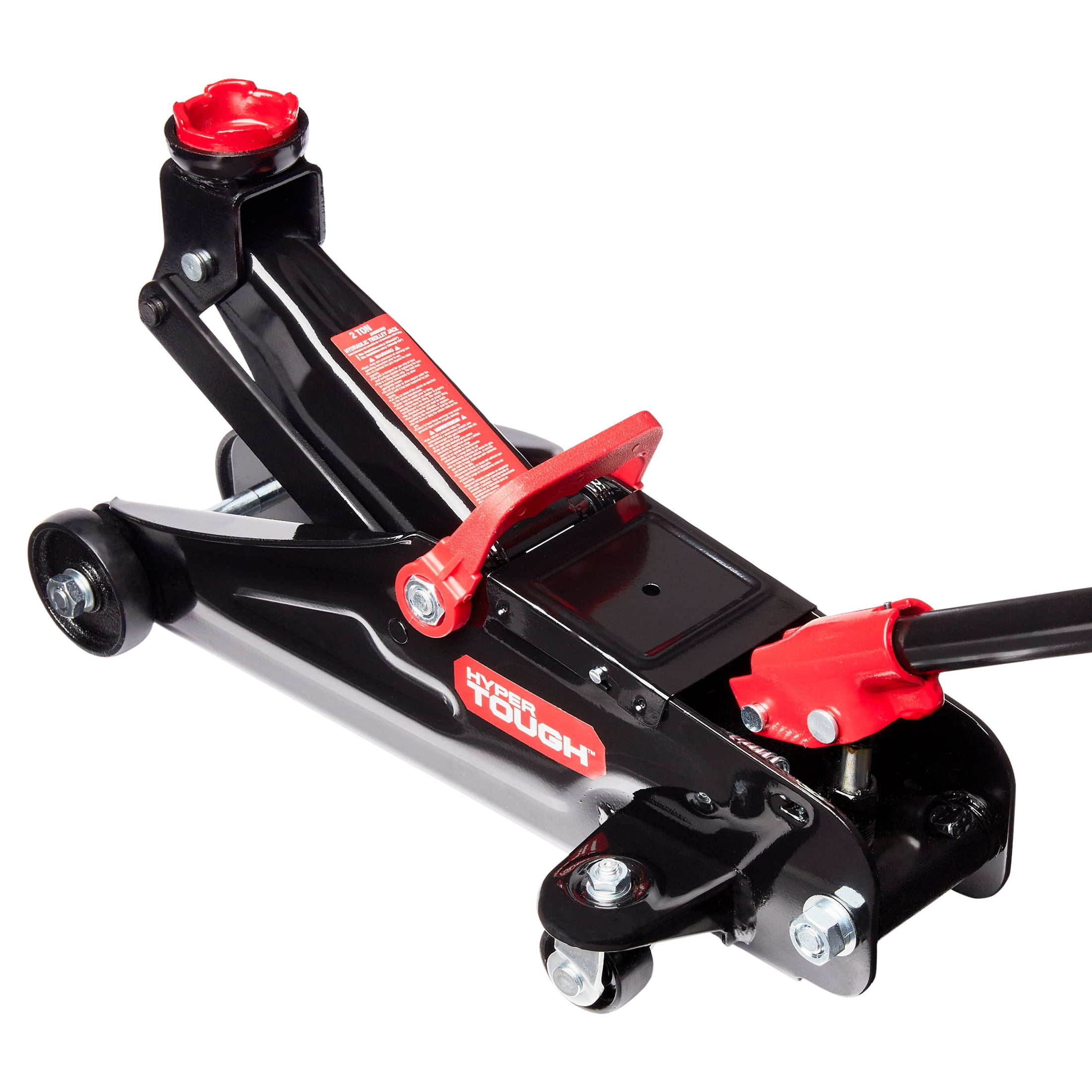 Hyper Tough 2 Ton Trolley Jack, Heavy Duty Steel, 5 1/8&prime;&prime; to 13&prime;&prime; Lift Range, Safety Valve, Portable