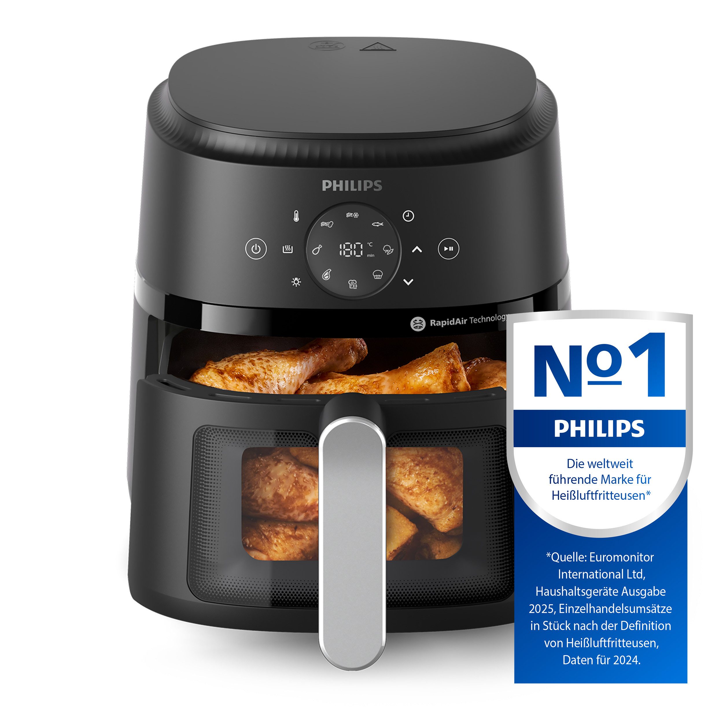 Heißluftfritteuse Airfryer 2000 NA221/00, mit 4.2L, Sichtfenster