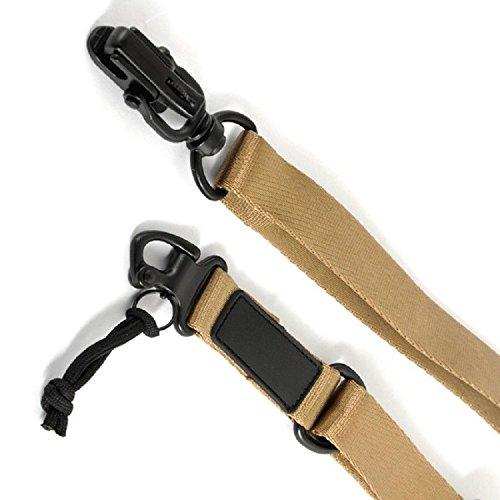 Green Blob Outdoors Dark Earth Tactical (All Metal Clips) Rifle Gun Strap