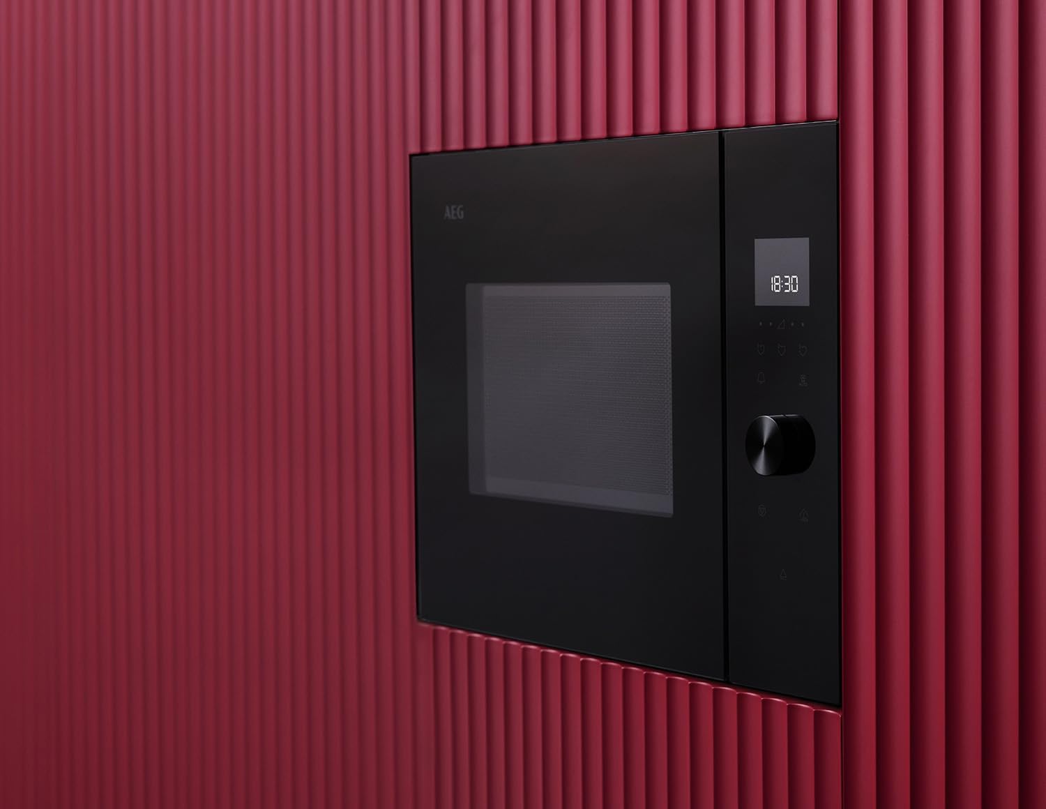 AEG Einbau-Mikrowelle Serie 6000 mit Steam Set - 60 cm - 17 L Garraum - Touch-Bedienung - Display mit Uhr - Auftau-Funktion - Drehteller Ø 272 mm - Schwarz - TB6SM171DB