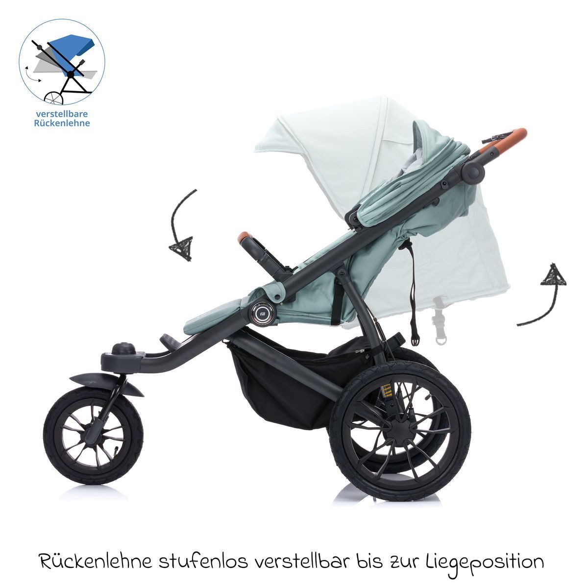 Kinder-Buggy Run - Salbei Melange