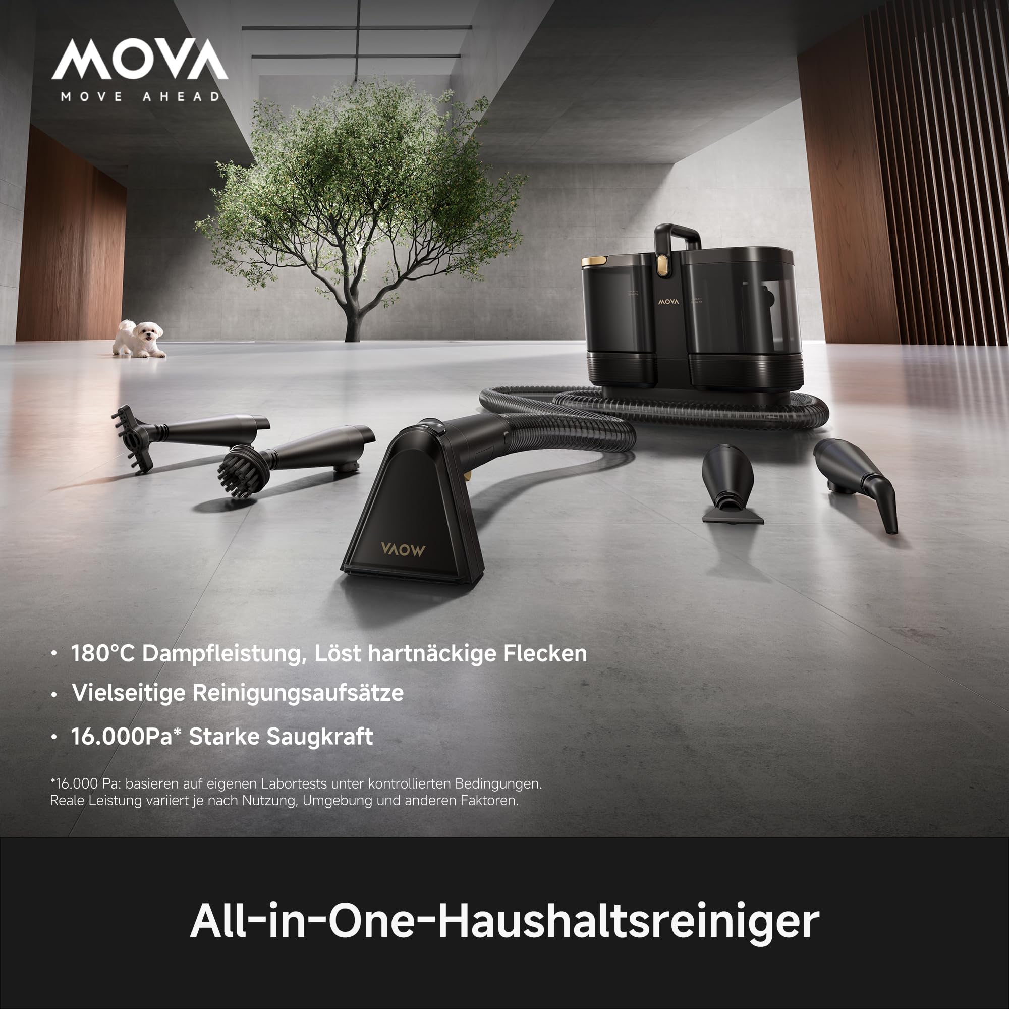 Dampfreiniger S10 mit 16000 Pa Saugkraft überhitztem Dampf 1500 W 9 Aufsätzen 4 Reinigungsmodi Selbstreinigung