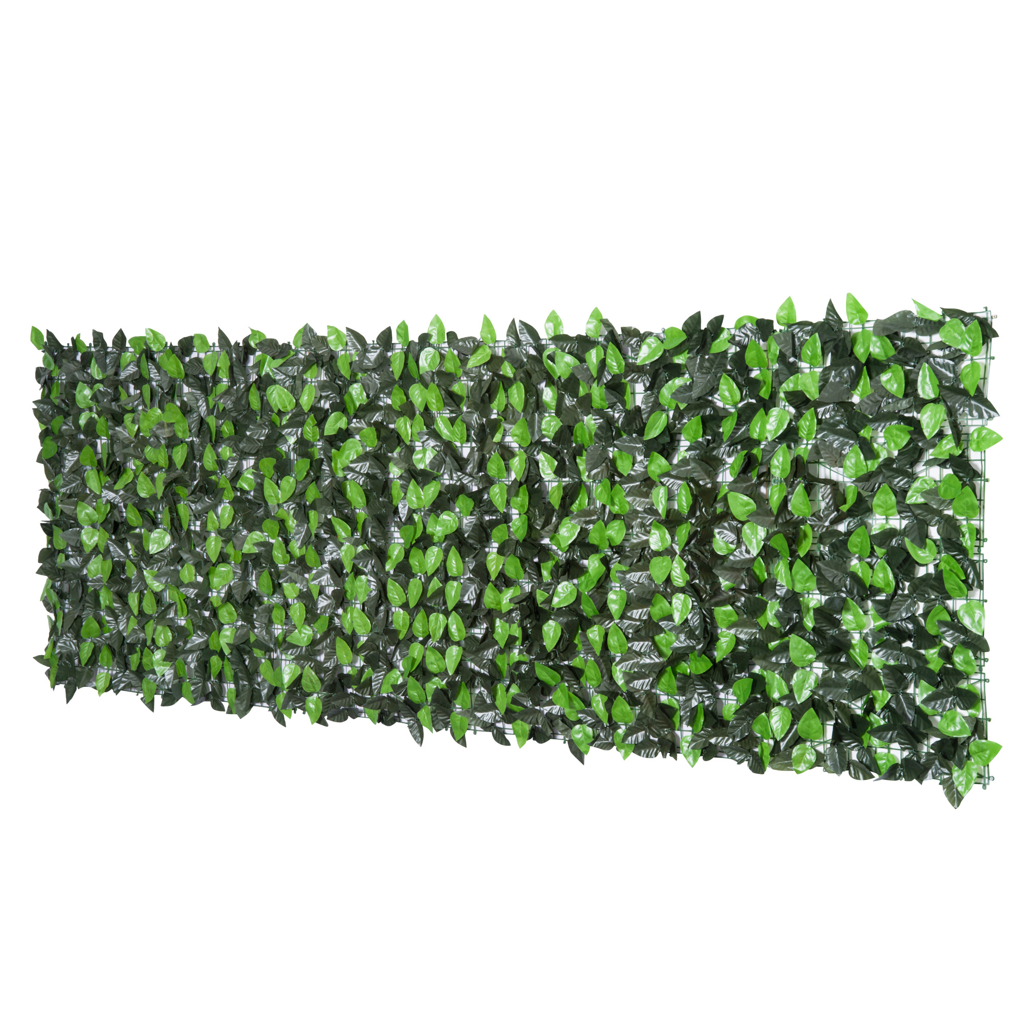 Outsunny Kunsthecke Kunspflanze Kletterpflanze, Outdoordekoration,  realistisches Aussehen, 300 cm× 100 cm, Dunkelgrün