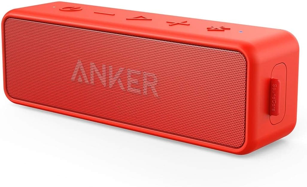 Anker soundcore 2 Cassa Bluetooth Portatile con Suono Stereo 12W, Bluetooth 5, BassUp, IPX7, 24h, Associazione Stereo WiFi, per Casa, Esterno, Viaggi