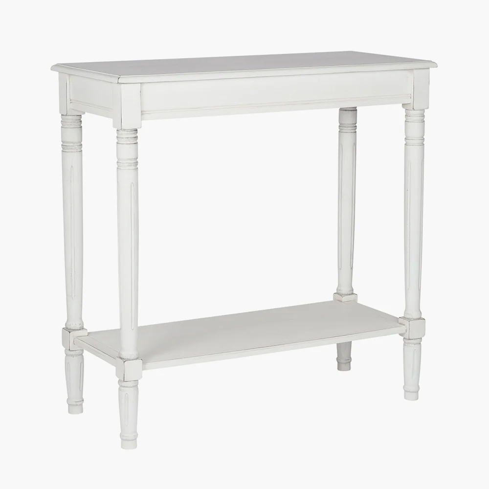 Heritage Elizabeth White Pine Wood Rectangular Console K/D