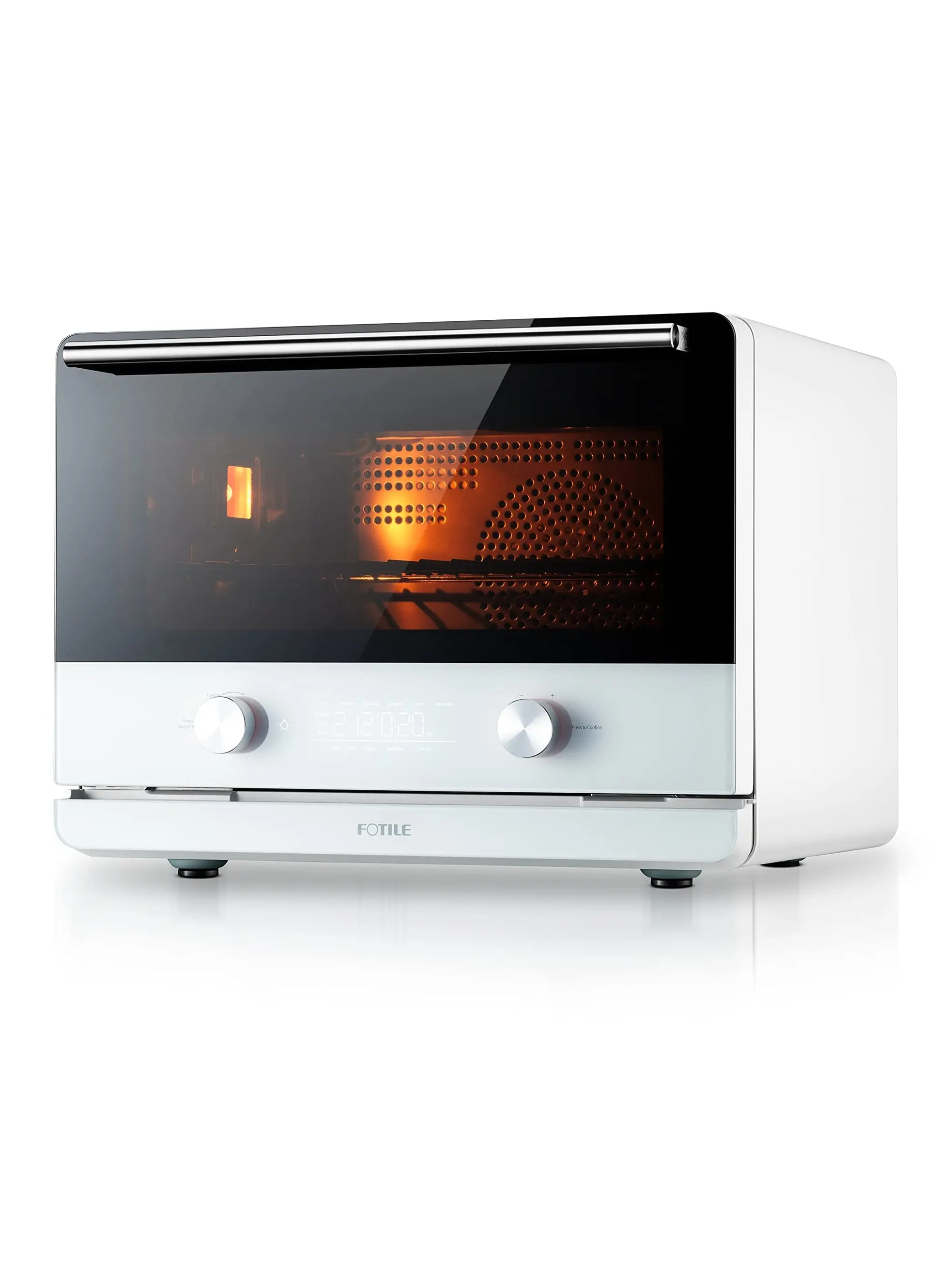 FOTILE ChefCubii 4 in 1 Countertop Convection Steam Oven, Air Fryer, Dehydrator with True Convection Bake, Steam Bake, Broil, 40 Preset Menu and Steam Self Clean, 1 CFT