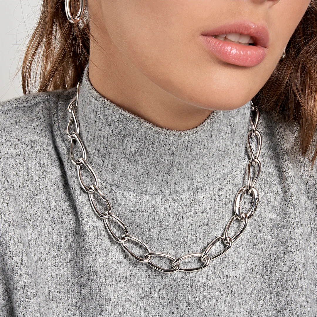 Collana Unoaerre 5720 girocollo catena a maglia argento