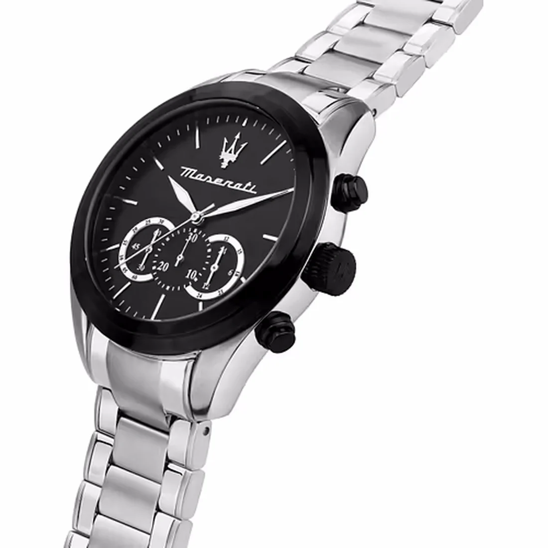 Orologio Maserati Traguardo crono quadrante nero + 3 cinturini in silicone R8873612062