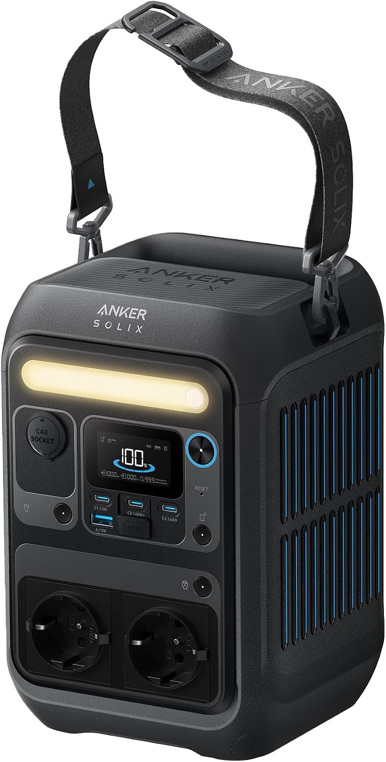 Anker SOLIX C300X Tragbare Powerstation, 300W, 288Wh LiFePO4 Akku, Camping