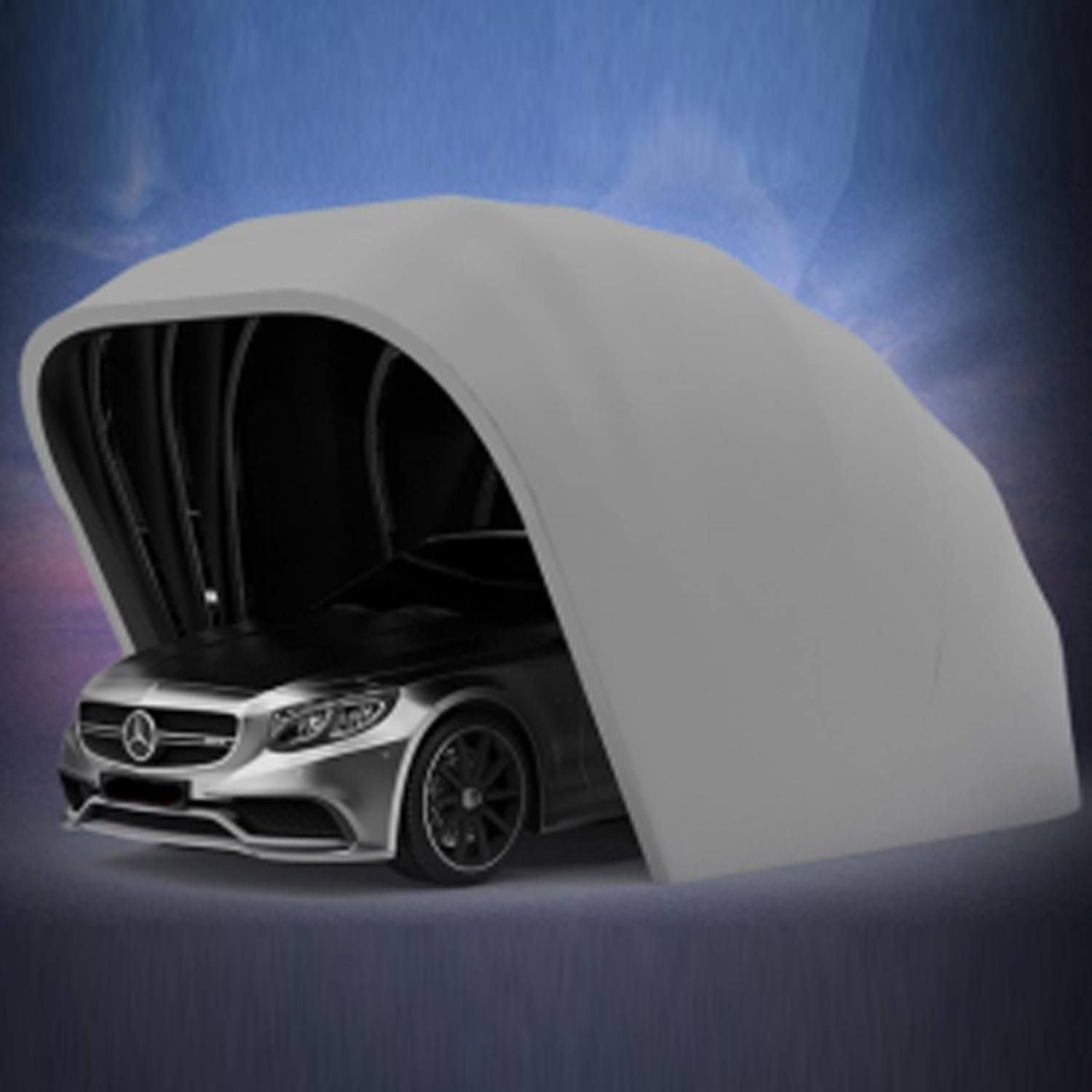Tenda per Auto Mobile da Esterno, Posto Auto Coperto per Garage Semplice Telescopico Pieghevole in Materiale in Acciaio Inossidabile, Copertura per