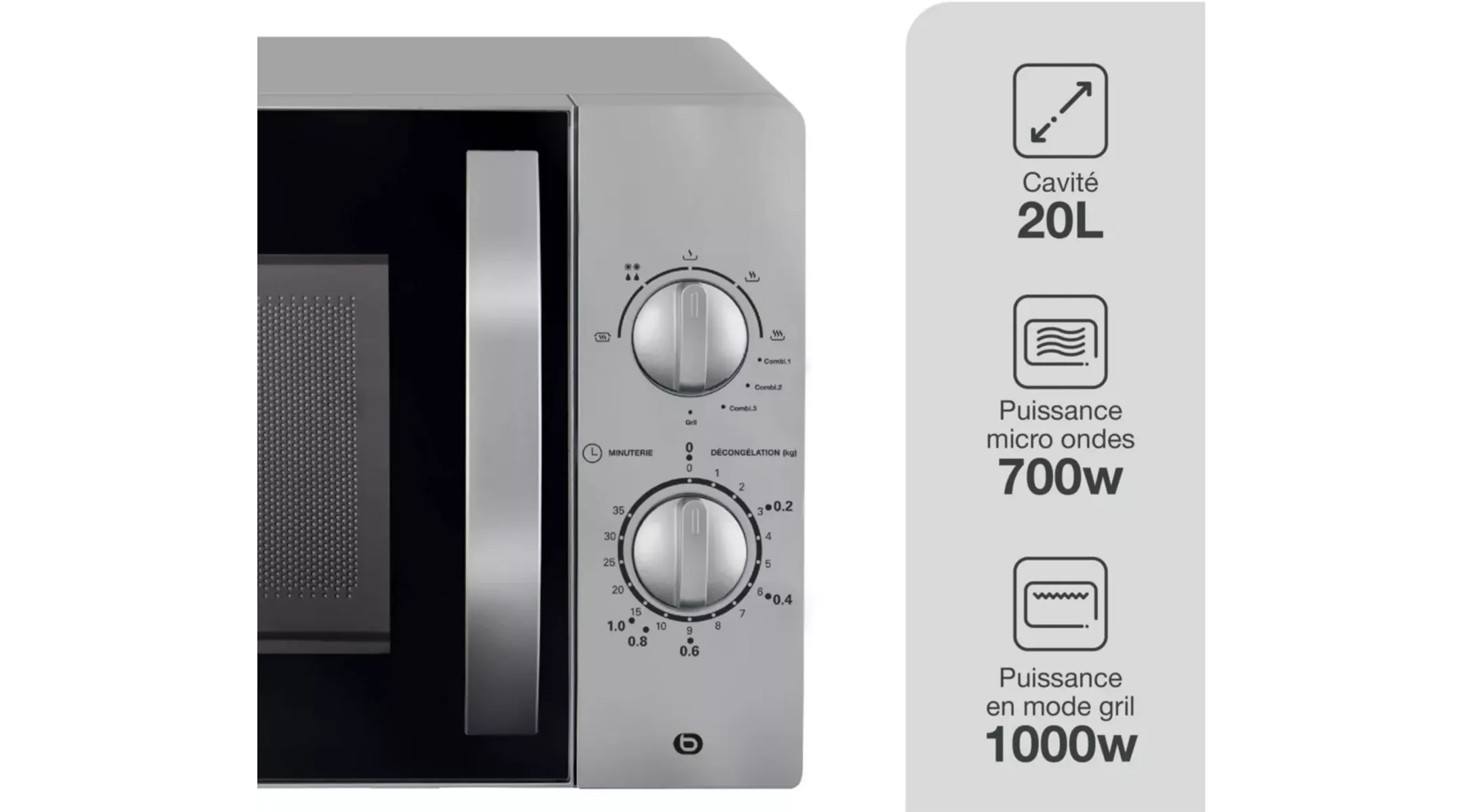 Essentiel-B Microgolfoven EG204s Titane