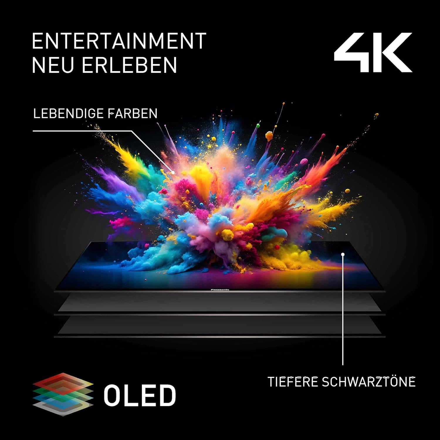 Panasonic Premium TV-55Z80BEZ, Z80B-Serie, 55 Zoll, 4K Ultra HD OLED Smart TV, 2025, Fire TV, Dolby Vision & Atmos, Game Mode Extreme, Alexa & Apple Support, Bluetooth, Schwarz