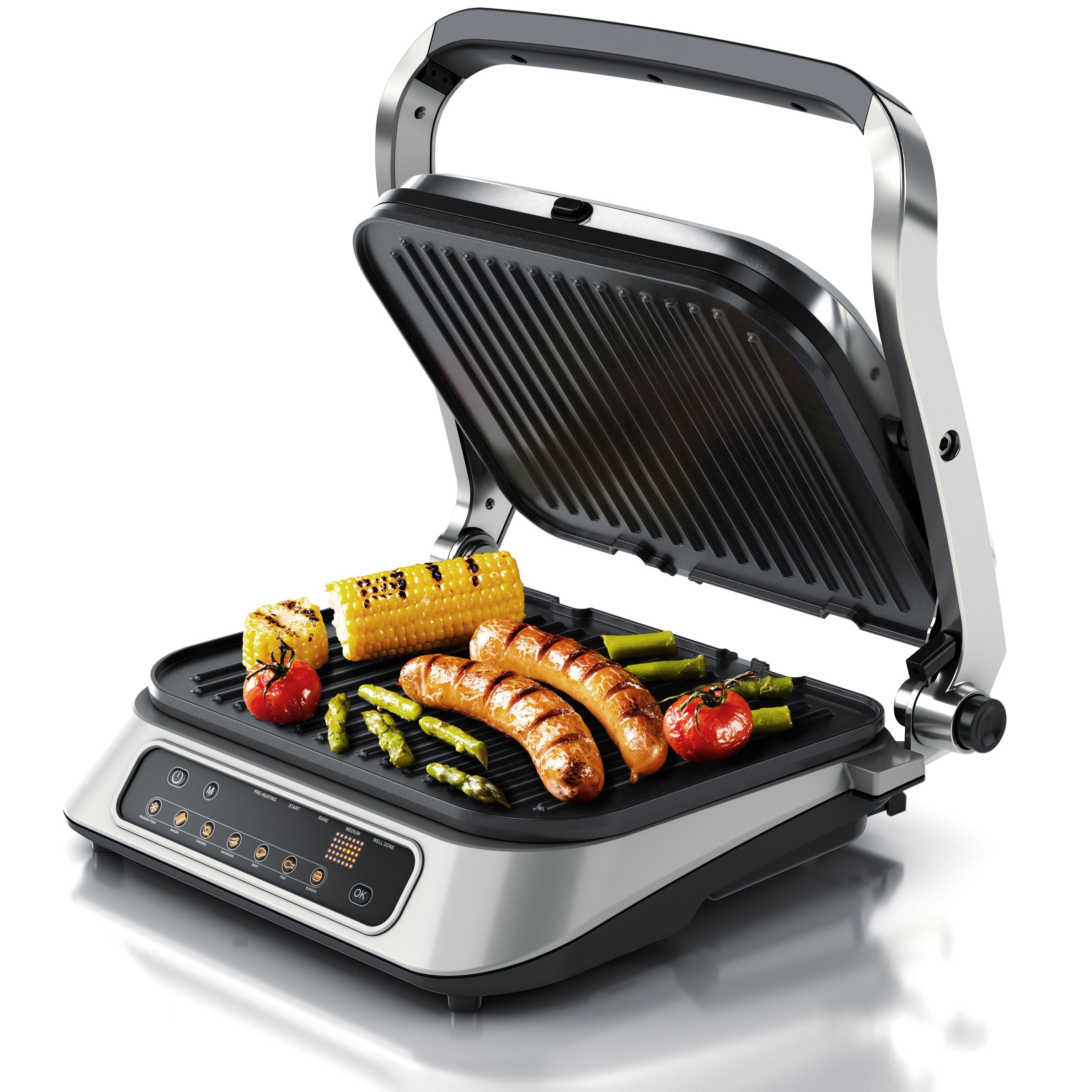Kontaktgrill Elektrogrill, elektrischer Tischgrill, Sandwichmaker
