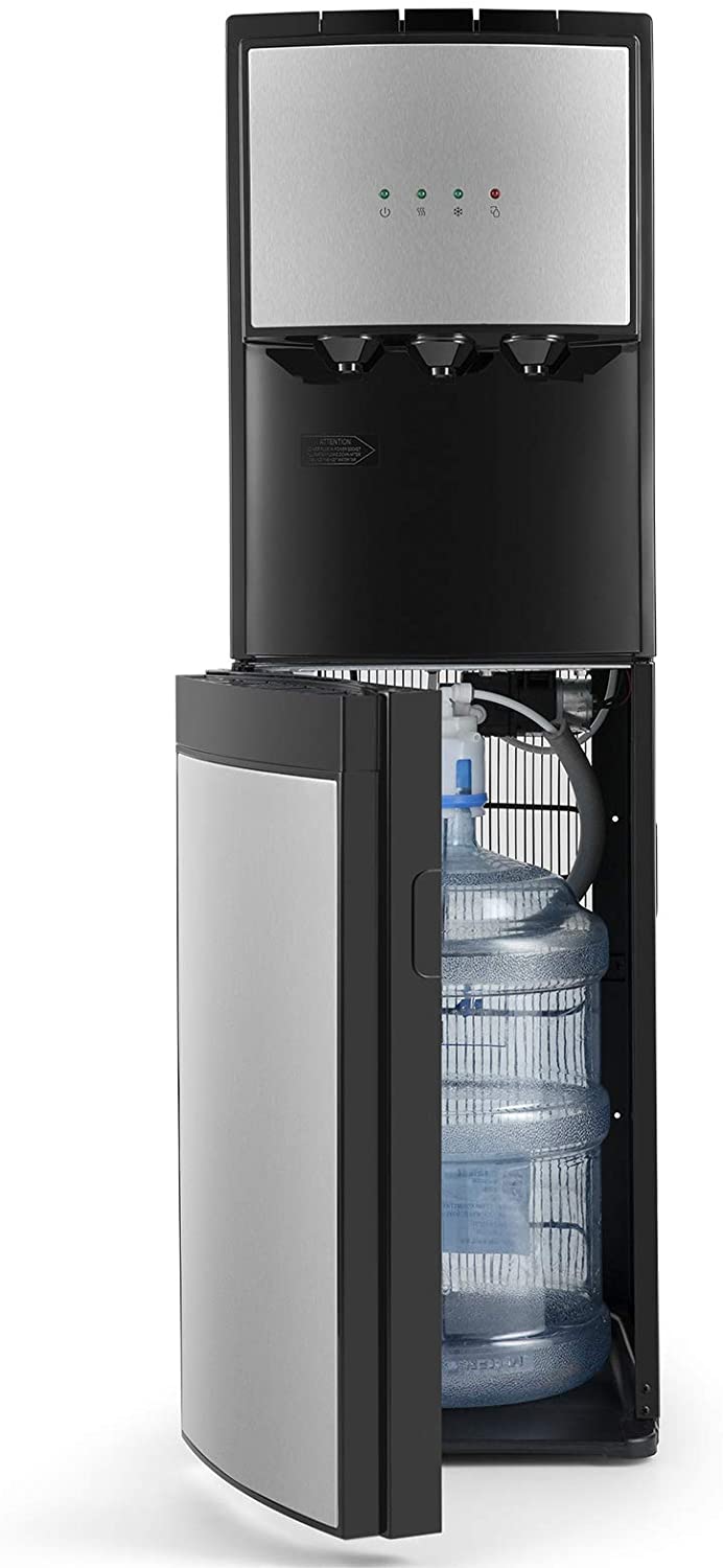 5 Gallon Water Dispenser Bottom Loading Hot Cold Water Cooler Stainless 3 Temperature Spouts