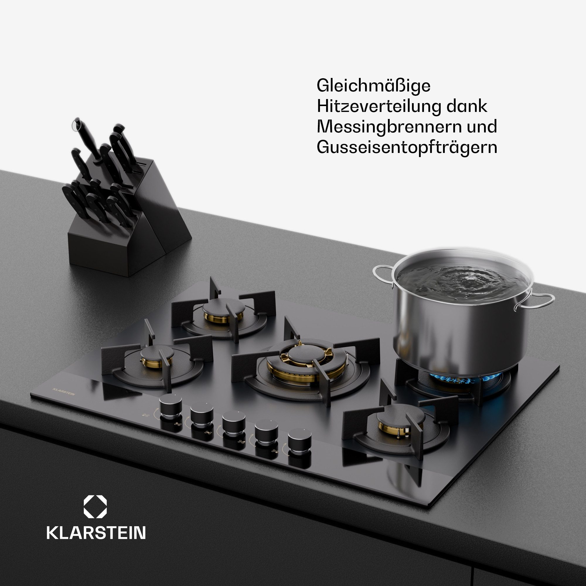 Gas-Kochfeld Goldflame Nano Matte