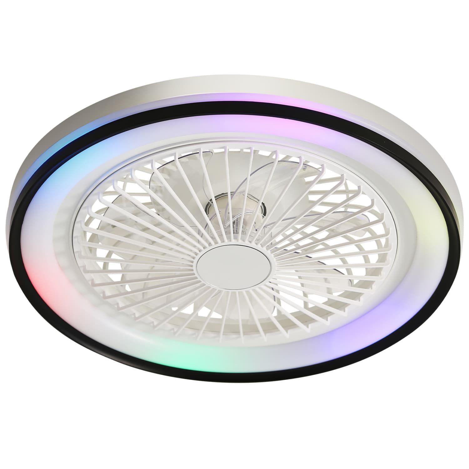 Deckenventilator 19-Zoll Flach-Deckenventilator mit 6-stufiger Fernbedienung,RGB