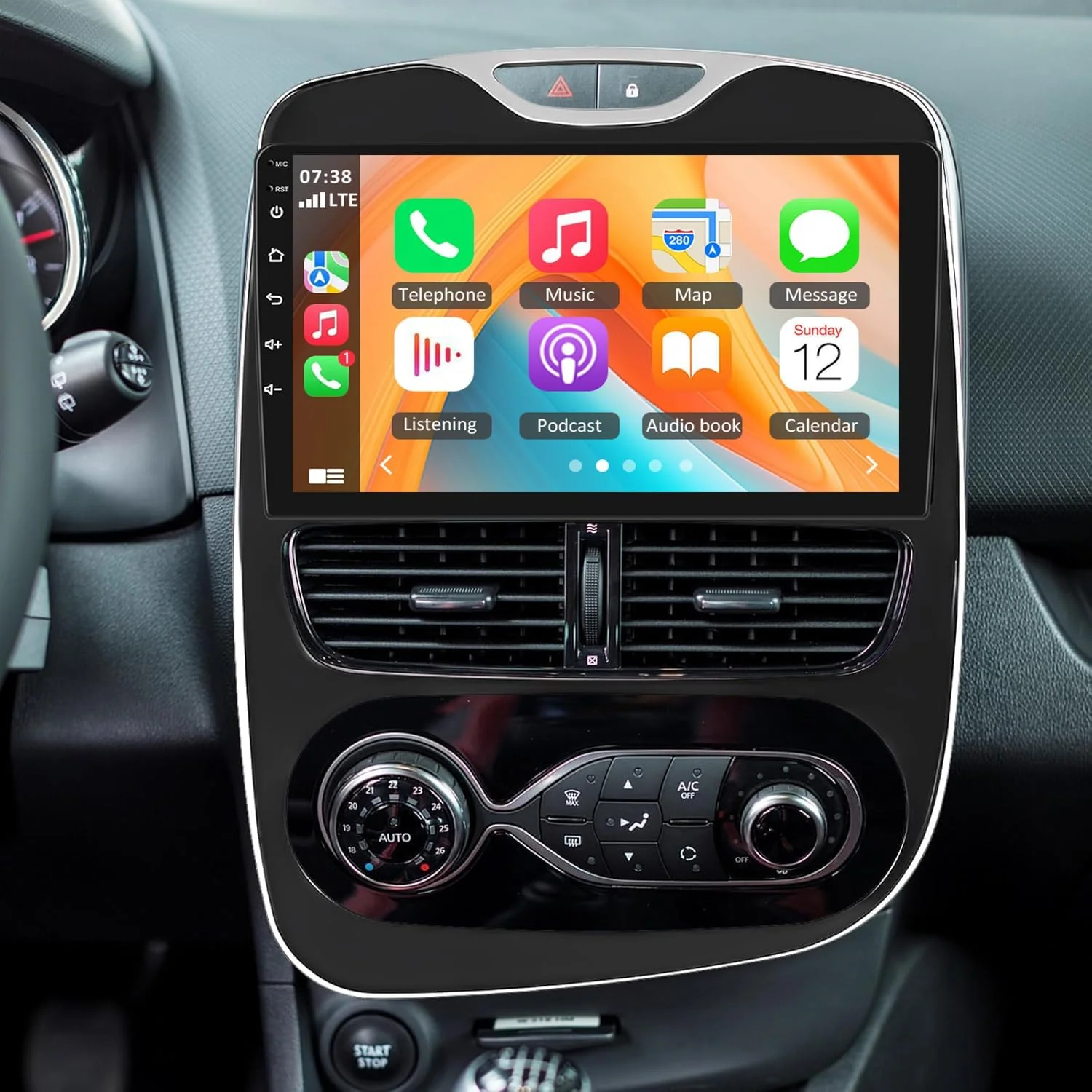 2+64G Autoradio für Renault Clio 4 2012-2019 Auto-Navigation Bluetooth 9 Zoll Android 14 für carplay Android Auto navigationsgeräte mit Auto Navi GPS