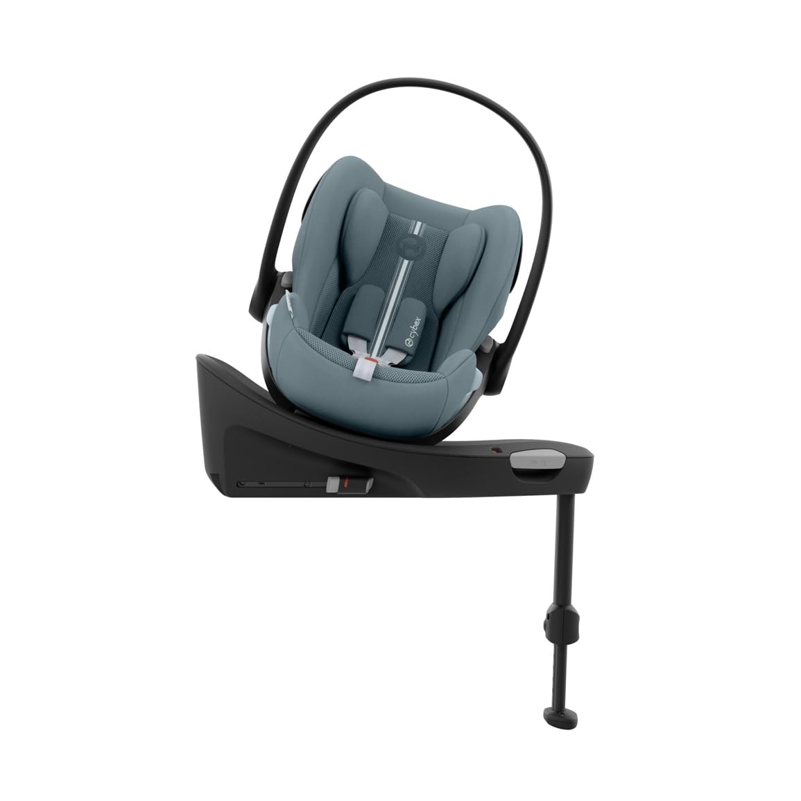 CYBEX Gold Babyschale Cloud G i-Size Comfort, Inkl. Neugeboreneneinlage, Ab Geburt bis ca. 24 Monate, Für Kinder ab 40 cm bis 87 cm, Max. 13 kg, Moon Black
