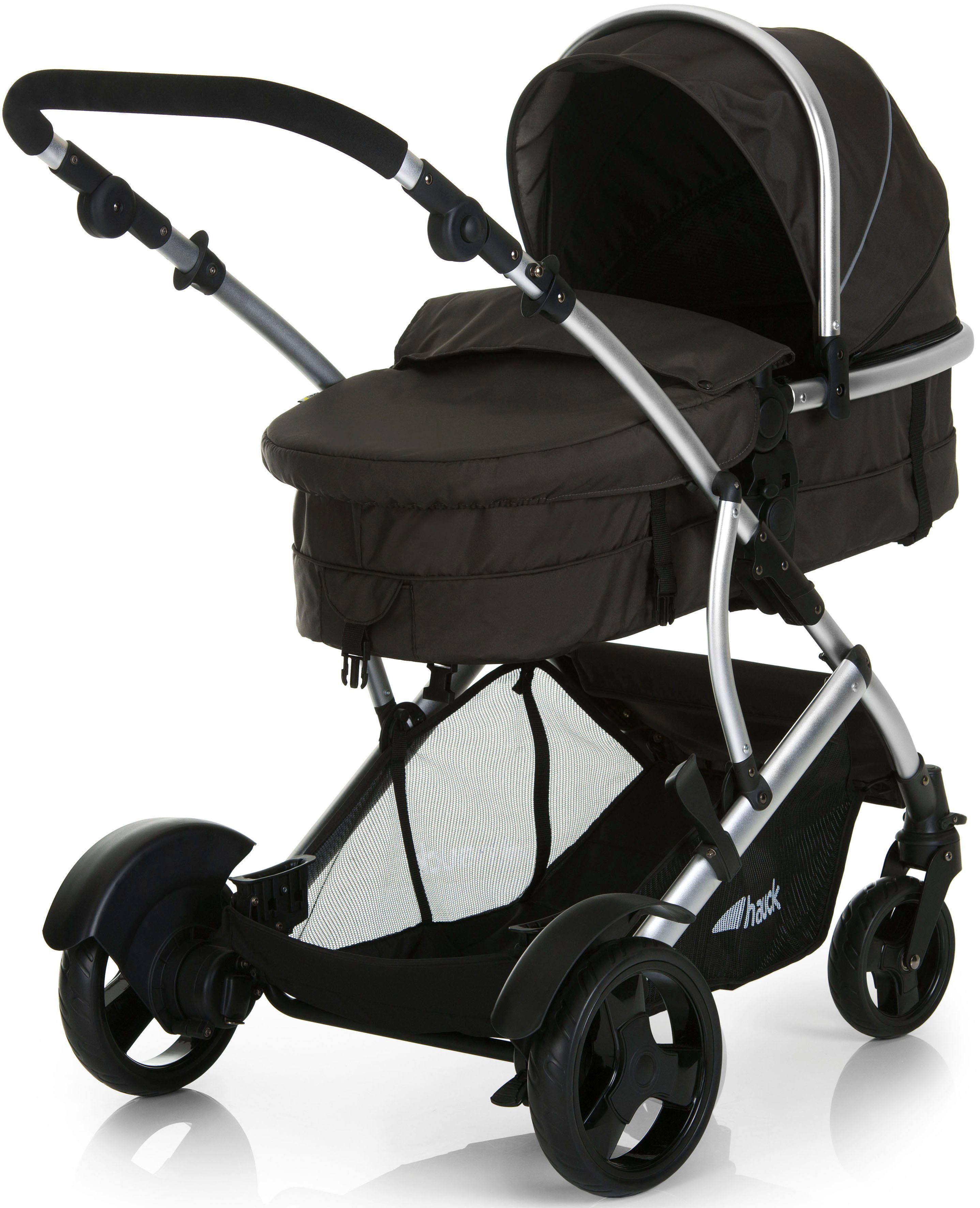Geschwisterwagen Duett 2 black